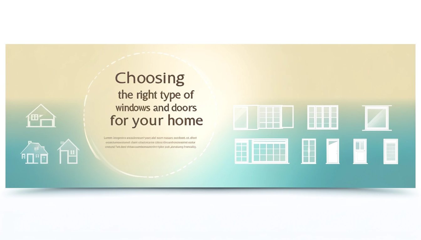 Professional guide for choosing windows and doors, showing different home styles and window types for residential properties