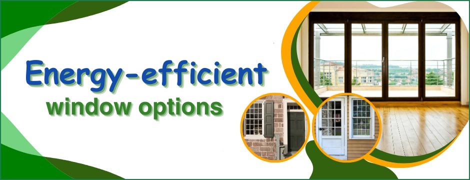 Energy efficient window options showcase featuring modern window installations and home exterior views in Charlotte