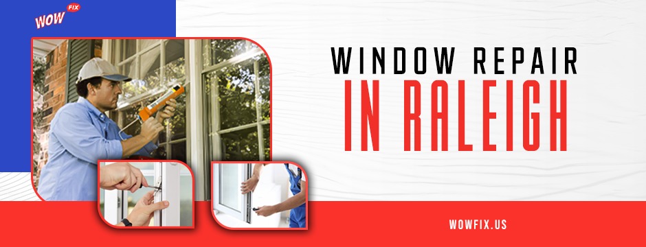 Professional window repair technician performing window maintenance with detailed views of repair techniques